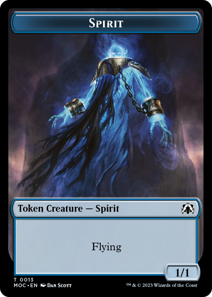Spirit (9) // Spirit (13) Double-Sided Token [March of the Machine Commander Tokens] | Jomio and Rueliete's Cards and Comics
