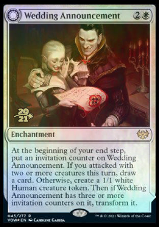 Wedding Announcement // Wedding Festivity [Innistrad: Crimson Vow Prerelease Promos] | Jomio and Rueliete's Cards and Comics