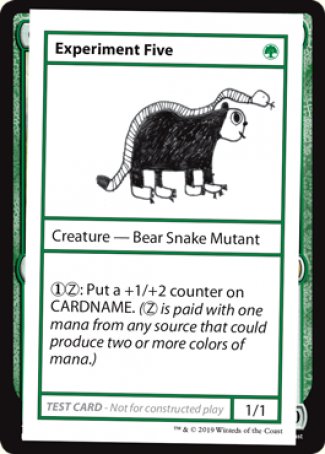 Experiment Five (2021 Edition) [Mystery Booster Playtest Cards] | Jomio and Rueliete's Cards and Comics
