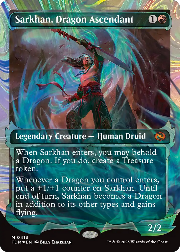 Sarkhan, Dragon Ascendant (0413) (Showcase) (Halo Foil) [Tarkir: Dragonstorm] | Jomio and Rueliete's Cards and Comics