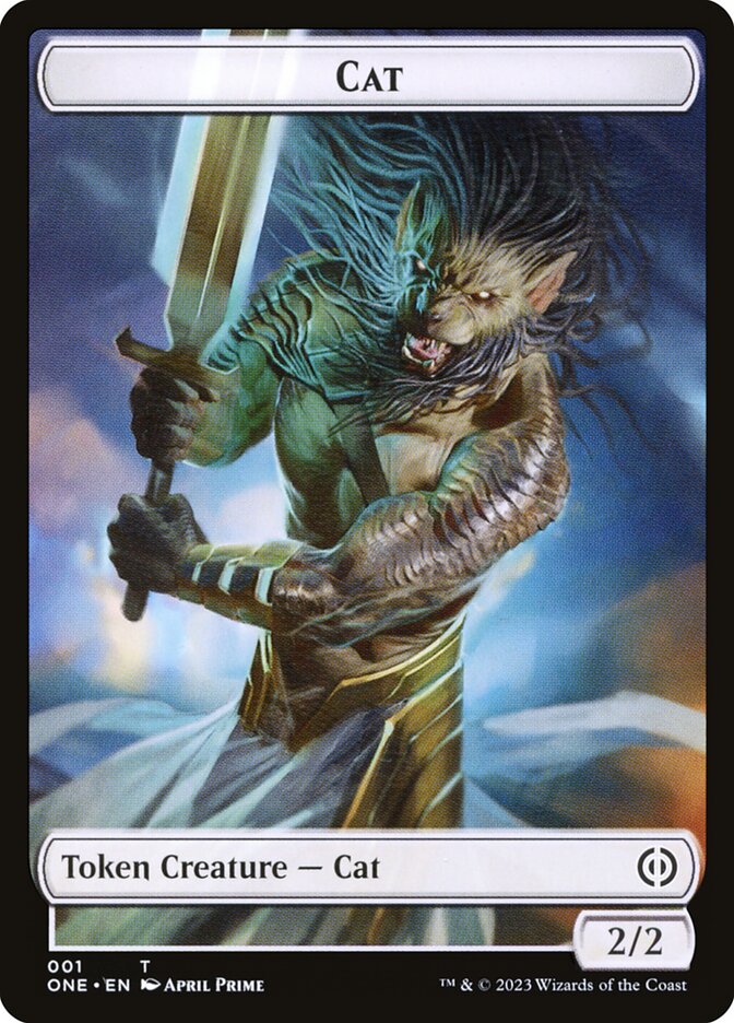 Phyrexian Goblin // Cat Double-Sided Token [Phyrexia: All Will Be One Tokens] | Jomio and Rueliete's Cards and Comics