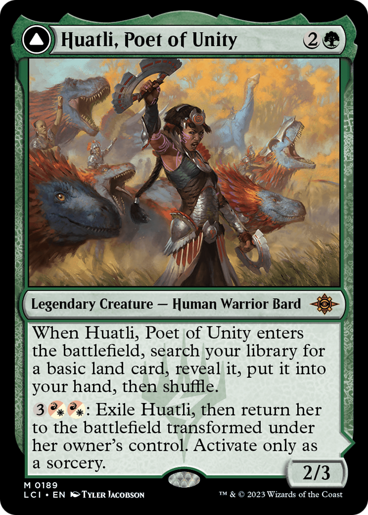 Huatli, Poet of Unity // Roar of the Fifth People [The Lost Caverns of Ixalan] | Jomio and Rueliete's Cards and Comics