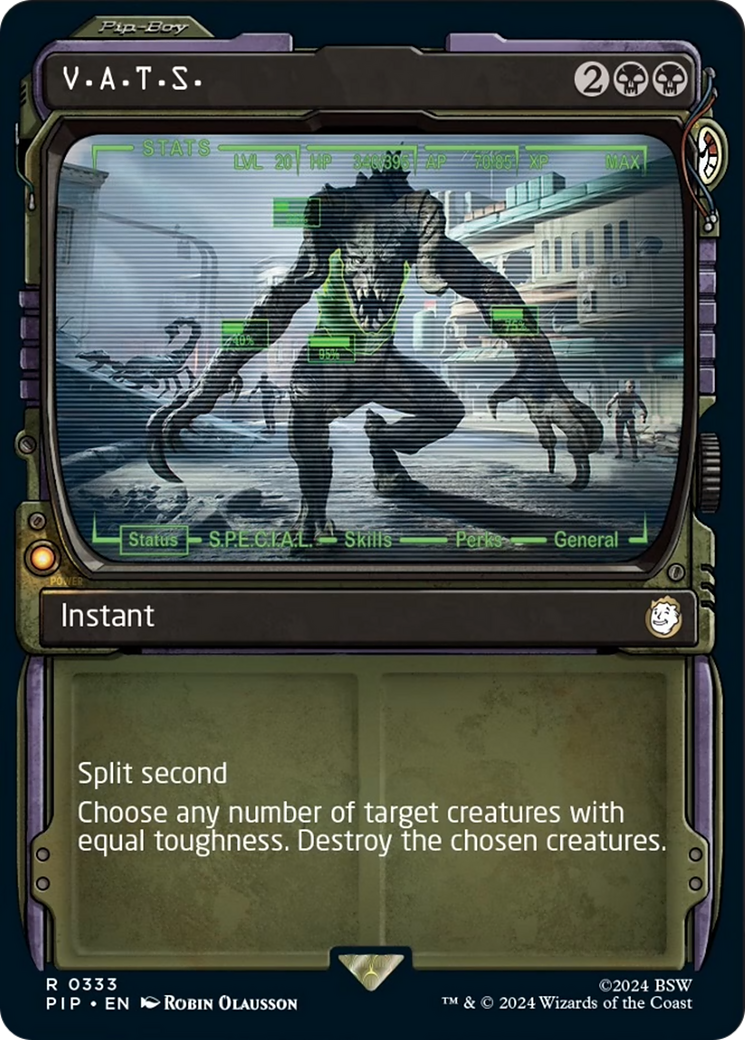 V.A.T.S. (Showcase) [Fallout] | Jomio and Rueliete's Cards and Comics