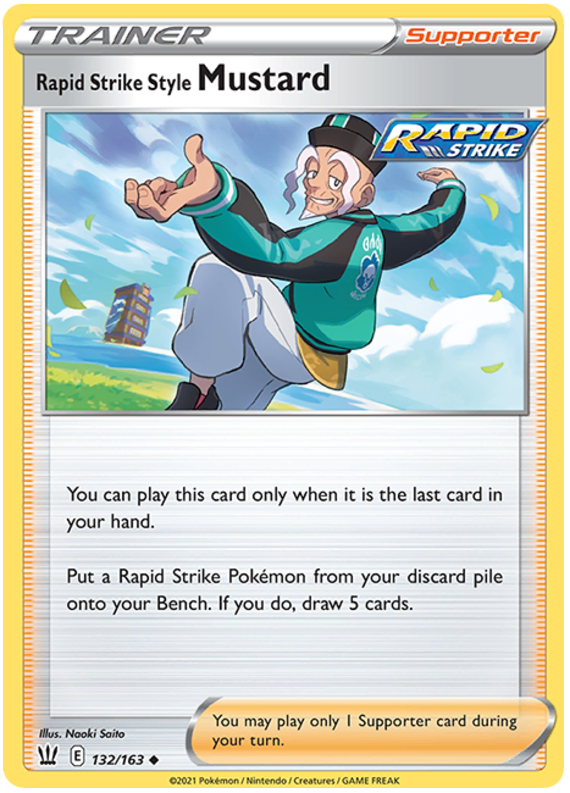 Rapid Strike Style Mustard (132/163) [Sword & Shield: Battle Styles] | Jomio and Rueliete's Cards and Comics