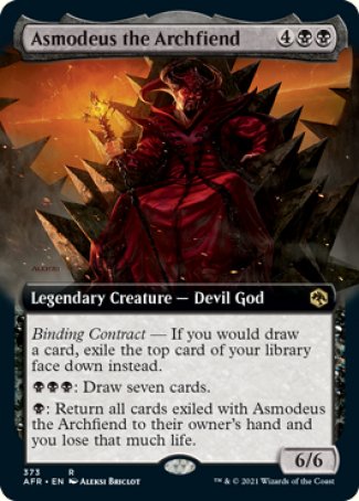 Asmodeus the Archfiend (Extended Art) [Dungeons & Dragons: Adventures in the Forgotten Realms] | Jomio and Rueliete's Cards and Comics