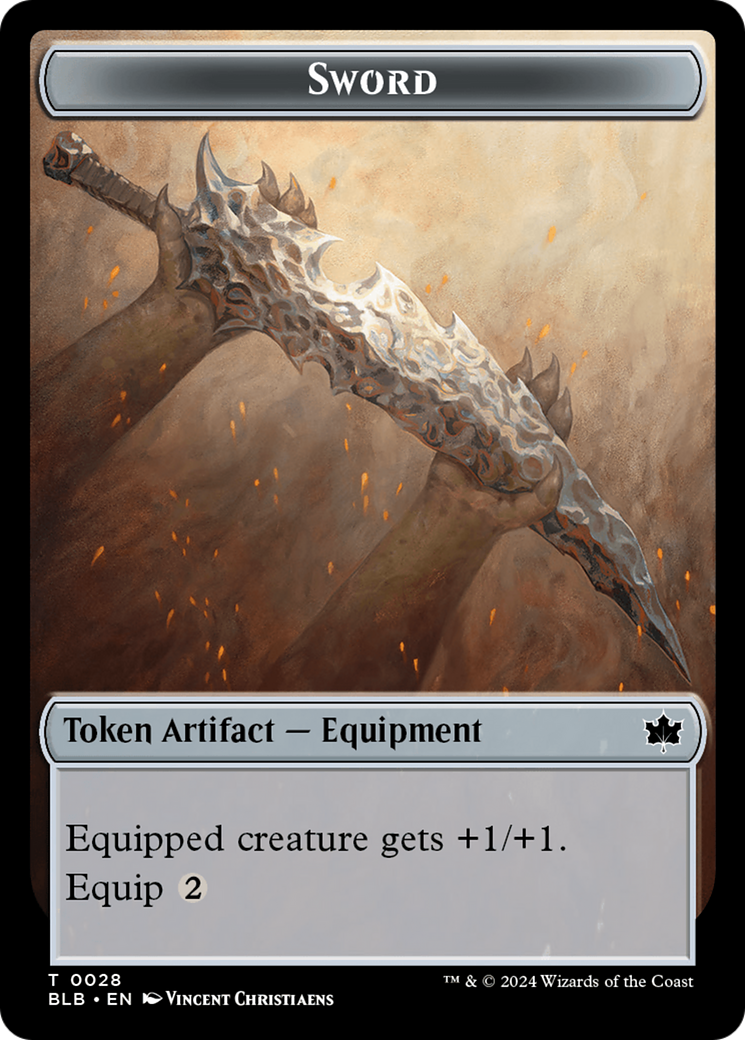 Sword Token [Bloomburrow Tokens] | Jomio and Rueliete's Cards and Comics