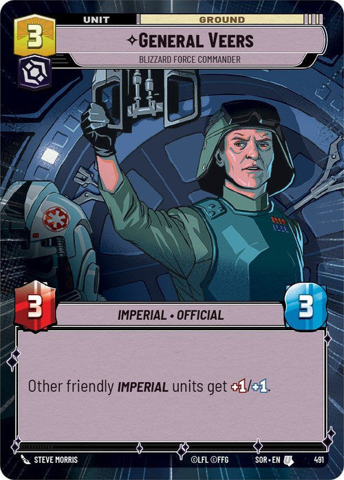 General Veers - Blizzard Force Commander (Hyperspace) (491) [Spark of Rebellion] | Jomio and Rueliete's Cards and Comics