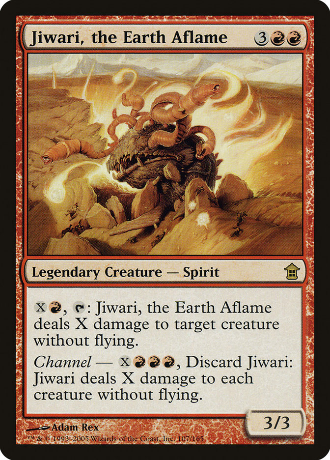 Jiwari, the Earth Aflame [Saviors of Kamigawa] | Jomio and Rueliete's Cards and Comics