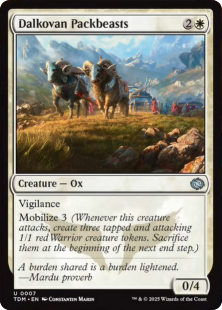 Dalkovan Packbeasts [Tarkir: Dragonstorm] | Jomio and Rueliete's Cards and Comics