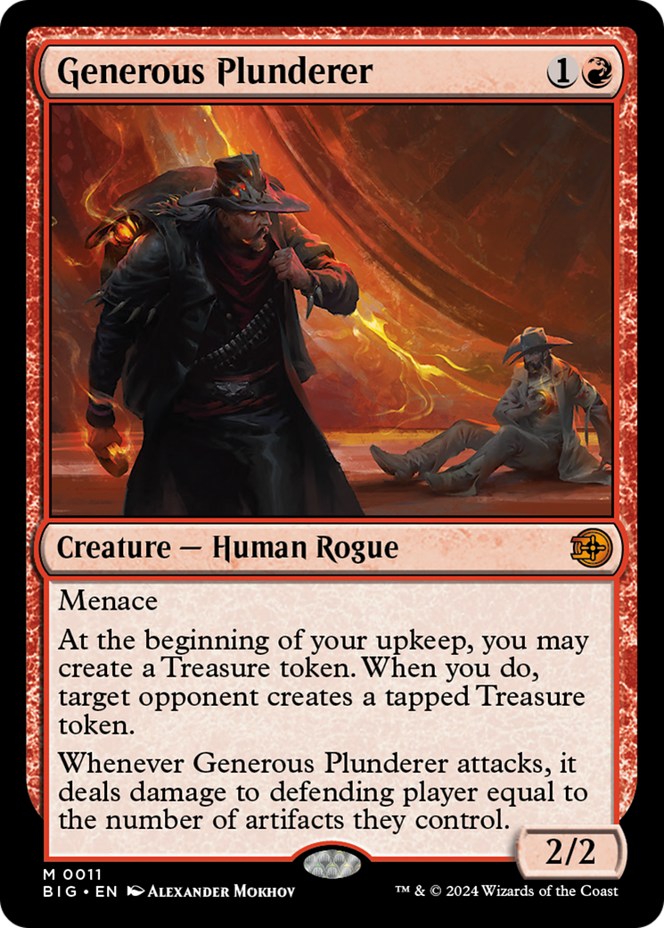 Generous Plunderer [Outlaws of Thunder Junction: The Big Score] | Jomio and Rueliete's Cards and Comics