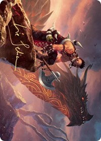 Dragonkin Berserker Art Card (Gold-Stamped Signature) [Kaldheim Art Series] | Jomio and Rueliete's Cards and Comics