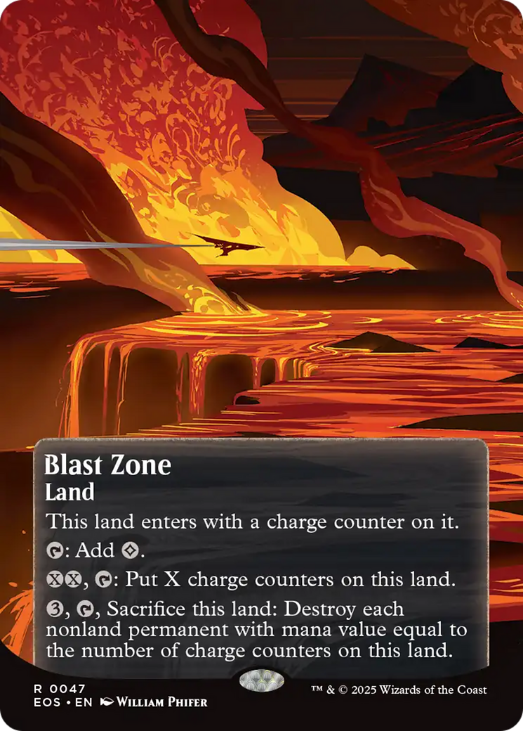 Blast Zone (0047) (Borderless) [Edge of Eternities: Stellar Sights] | Jomio and Rueliete's Cards and Comics