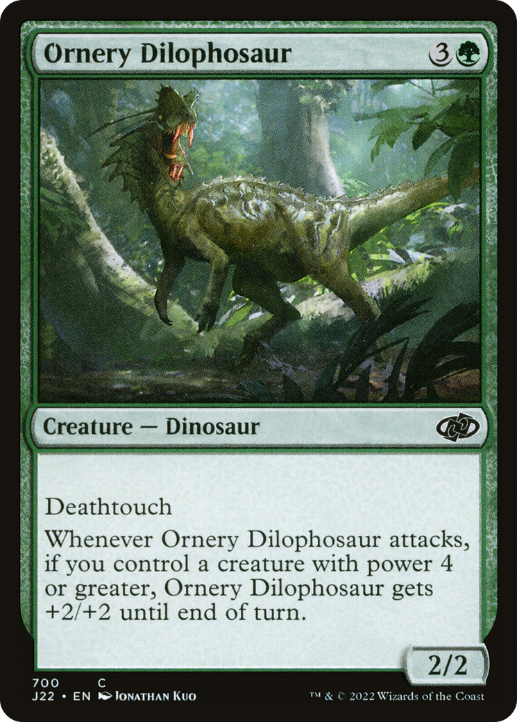 Ornery Dilophosaur [Jumpstart 2022] | Jomio and Rueliete's Cards and Comics