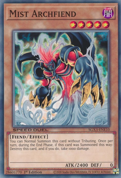 Mist Archfiend [SGX3-ENE10] Common | Jomio and Rueliete's Cards and Comics