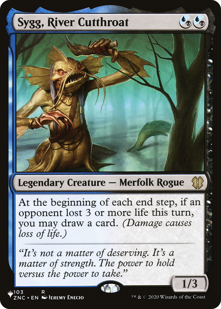 Sygg, River Cutthroat [The List] | Jomio and Rueliete's Cards and Comics