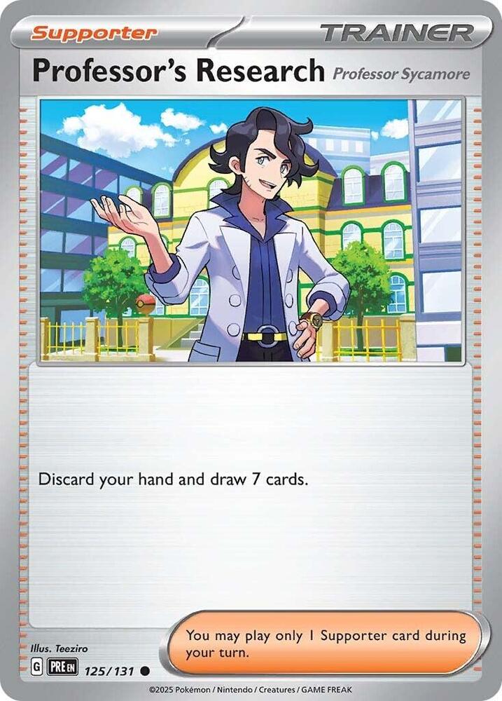 Professor's Research (125/131) [Professor Sycamore] [Scarlet & Violet: Prismatic Evolutions] | Jomio and Rueliete's Cards and Comics