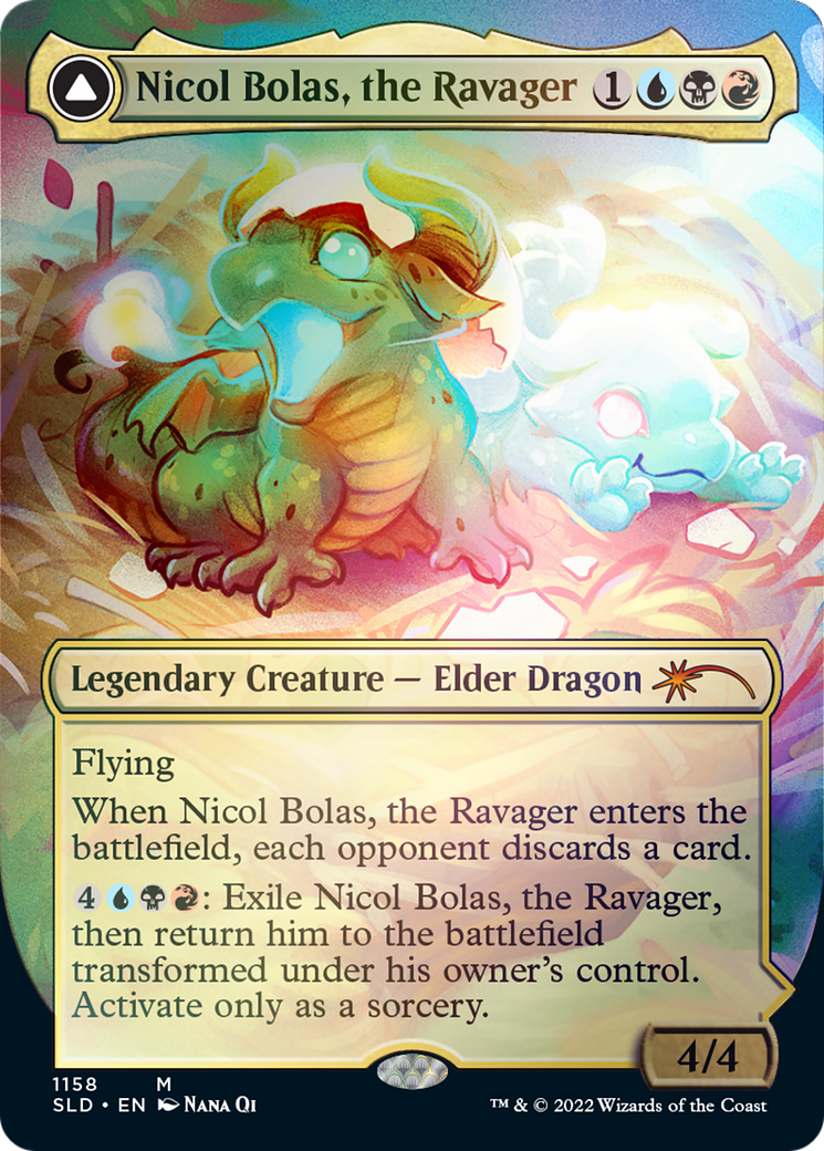 Nicol Bolas, the Ravager // Nicol Bolas, the Arisen (Borderless) [Secret Lair: From Cute to Brute] | Jomio and Rueliete's Cards and Comics