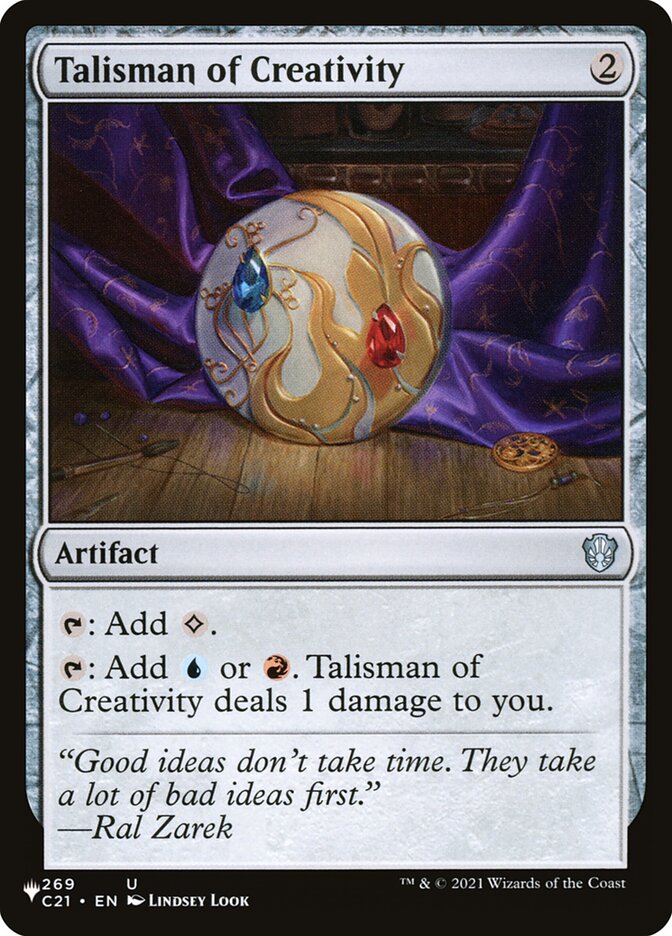 Talisman of Creativity [Secret Lair: Heads I Win, Tails You Lose] | Jomio and Rueliete's Cards and Comics