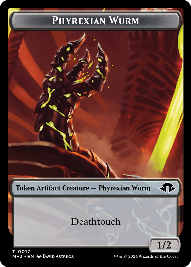 Servo // Phyrexian Wurm (0017) Double-Sided Token [Modern Horizons 3 Tokens] | Jomio and Rueliete's Cards and Comics
