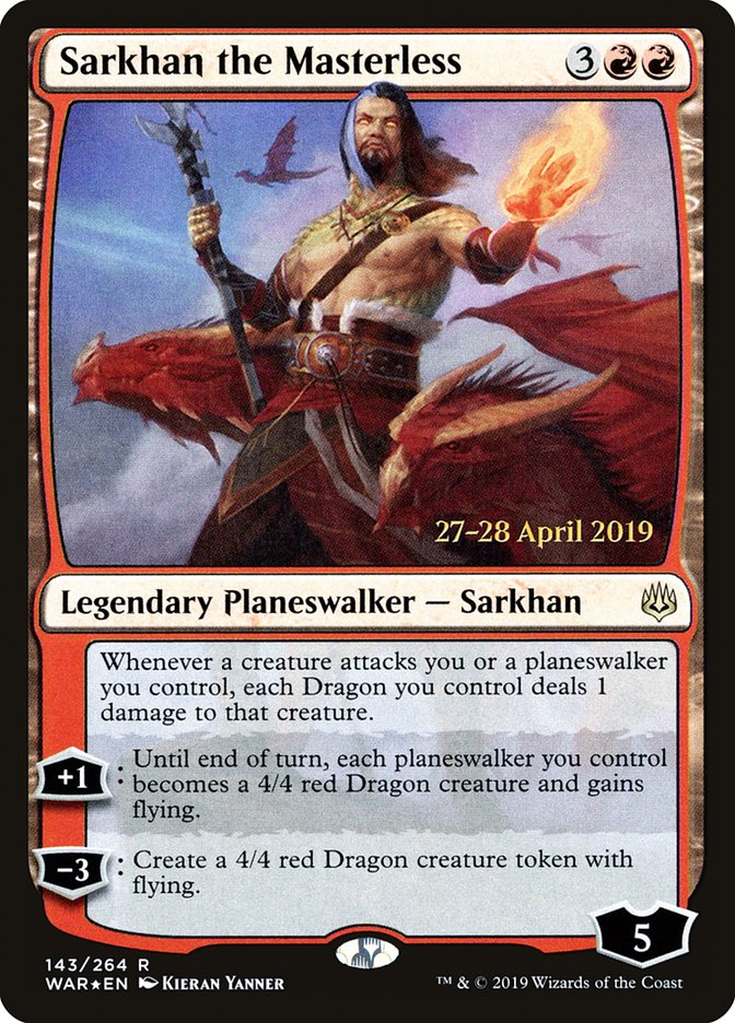 Sarkhan the Masterless [War of the Spark Prerelease Promos] | Jomio and Rueliete's Cards and Comics