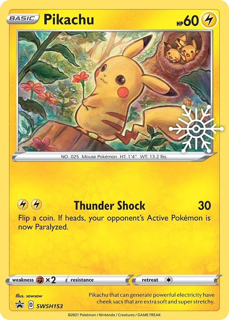 Pikachu (SWSH153) (Holiday Calendar) [Sword & Shield: Black Star Promos] | Jomio and Rueliete's Cards and Comics
