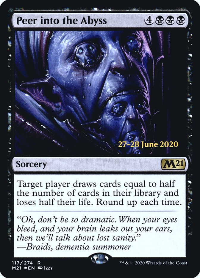 Peer into the Abyss [Core Set 2021 Prerelease Promos] | Jomio and Rueliete's Cards and Comics