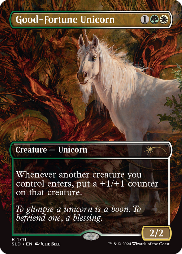 Good-Fortune Unicorn (Rainbow Foil) [Secret Lair Drop Series] | Jomio and Rueliete's Cards and Comics