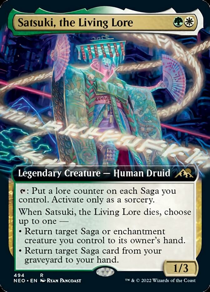 Satsuki, the Living Lore (Extended Art) [Kamigawa: Neon Dynasty] | Jomio and Rueliete's Cards and Comics