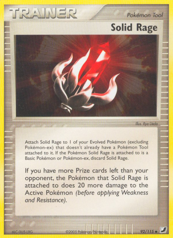 Solid Rage (92/115) [EX: Unseen Forces] | Jomio and Rueliete's Cards and Comics