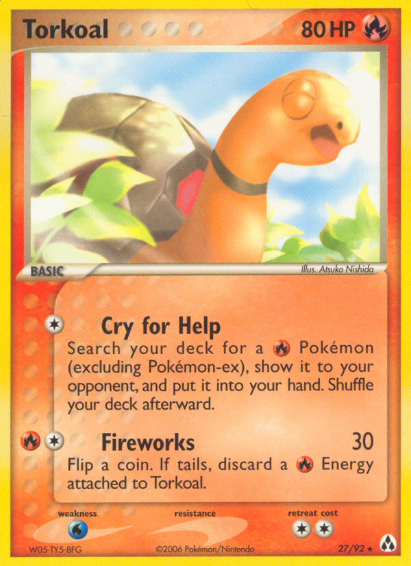 Torkoal (27/92) [EX: Legend Maker] | Jomio and Rueliete's Cards and Comics