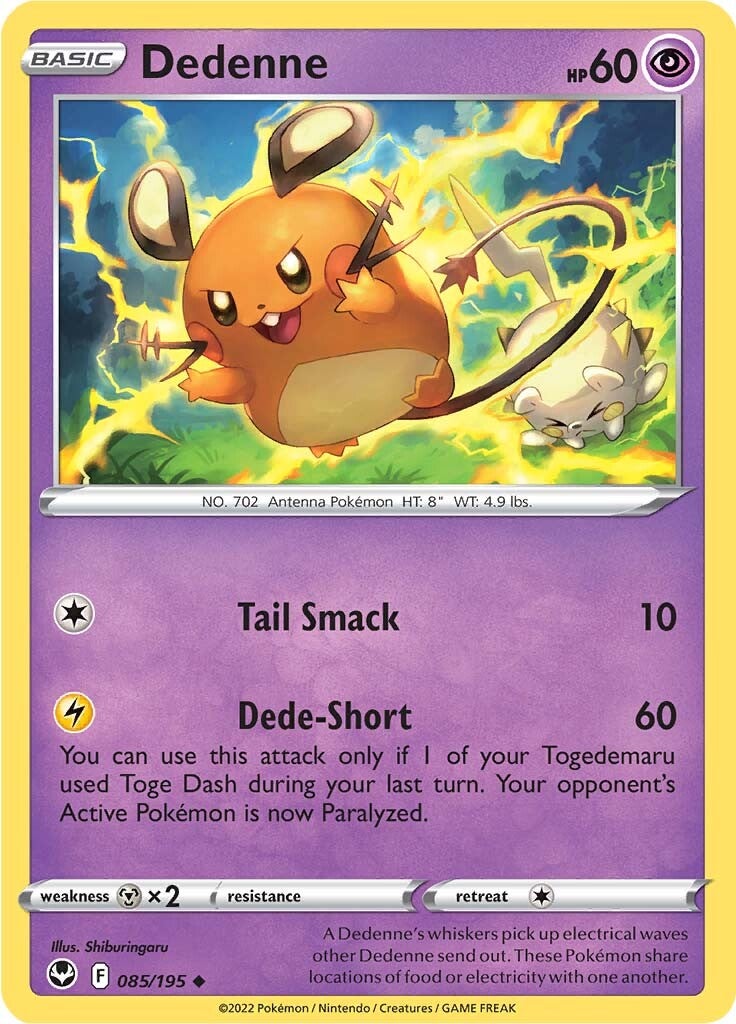 Dedenne (085/195) [Sword & Shield: Silver Tempest] | Jomio and Rueliete's Cards and Comics