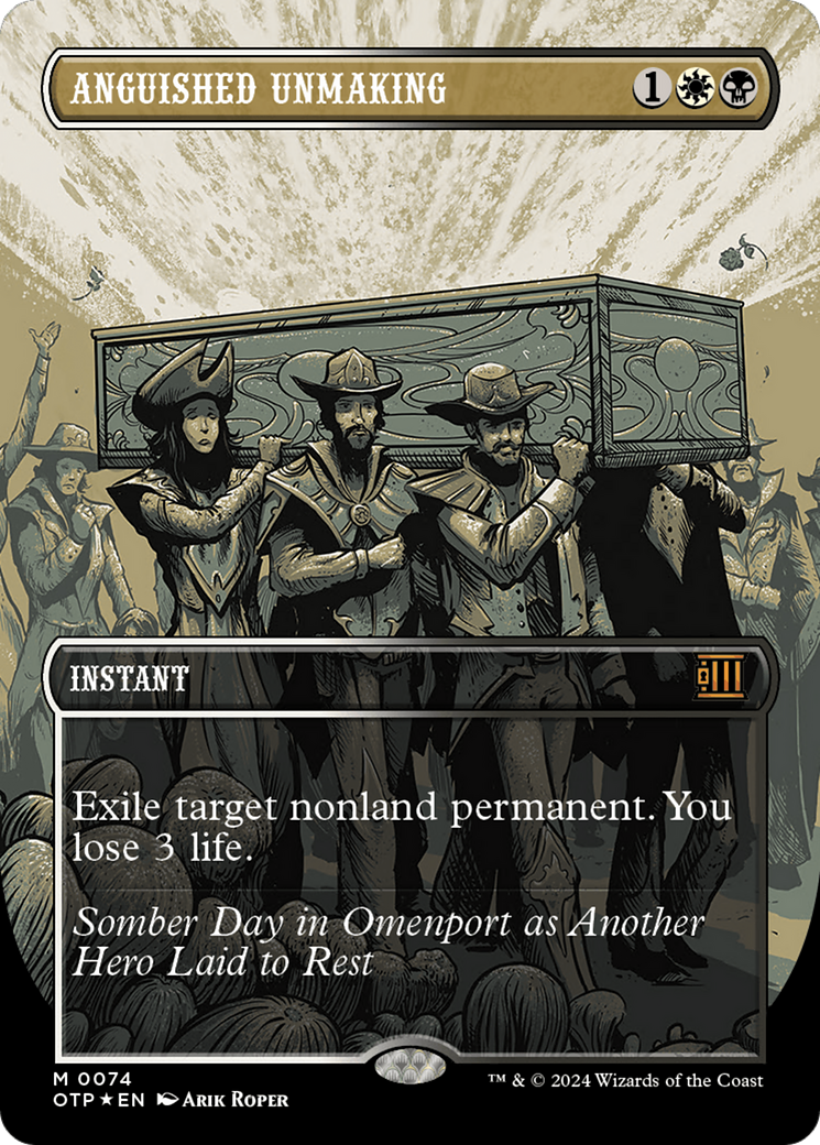 Anguished Unmaking (Textured Foil) [Outlaws of Thunder Junction: Breaking News] | Jomio and Rueliete's Cards and Comics