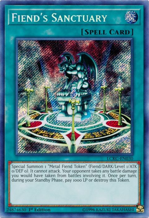 Fiend's Sanctuary [LCKC-EN030] Secret Rare | Jomio and Rueliete's Cards and Comics