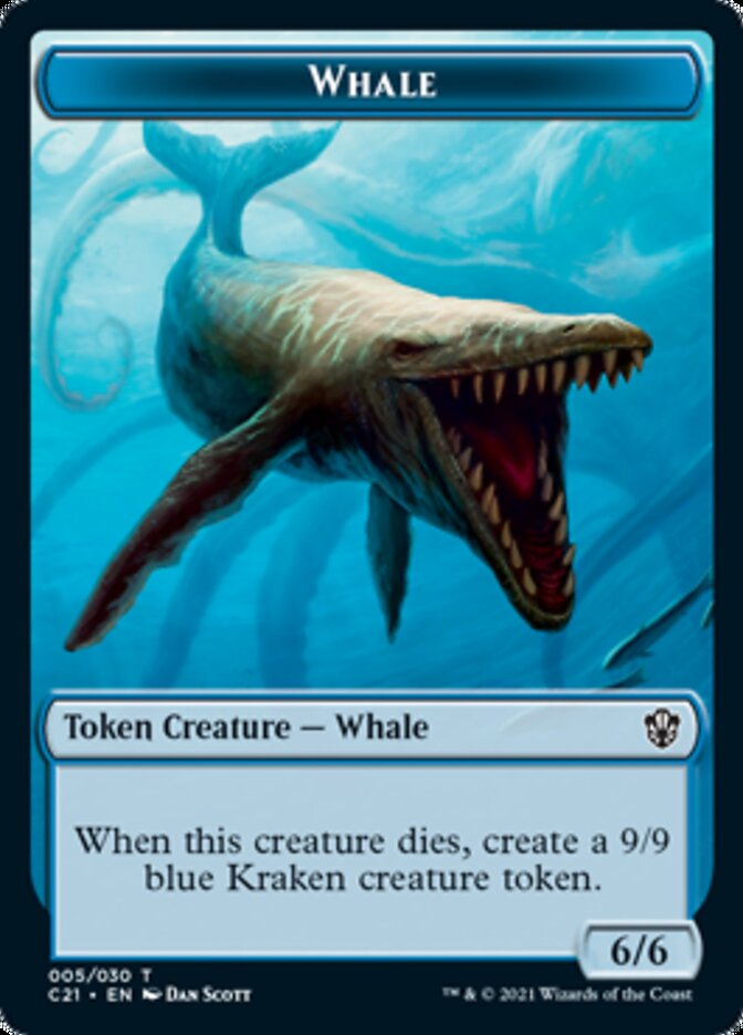 Beast (010) // Whale Double-Sided Token [Commander 2021 Tokens] | Jomio and Rueliete's Cards and Comics