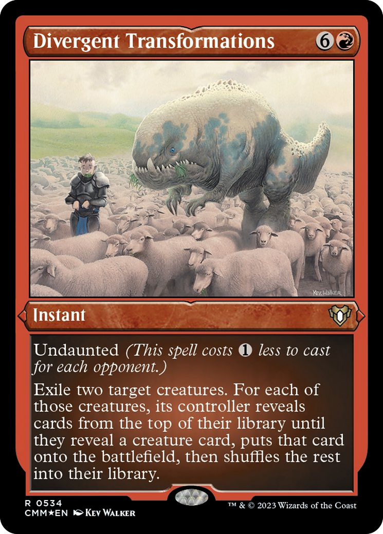 Divergent Transformations (Foil Etched) [Commander Masters] | Jomio and Rueliete's Cards and Comics