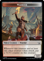 Warrior // Zombie Double-Sided Token [March of the Machine Tokens] | Jomio and Rueliete's Cards and Comics