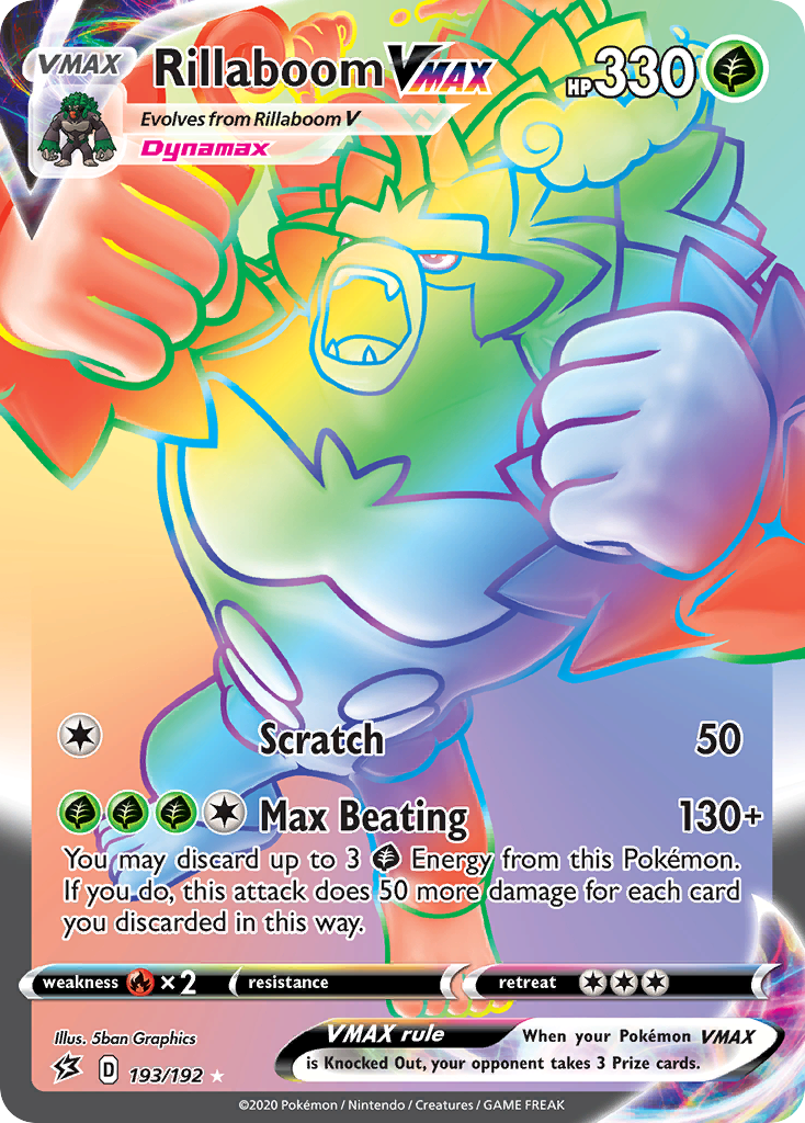 Rillaboom VMAX (193/192) [Sword & Shield: Rebel Clash] | Jomio and Rueliete's Cards and Comics
