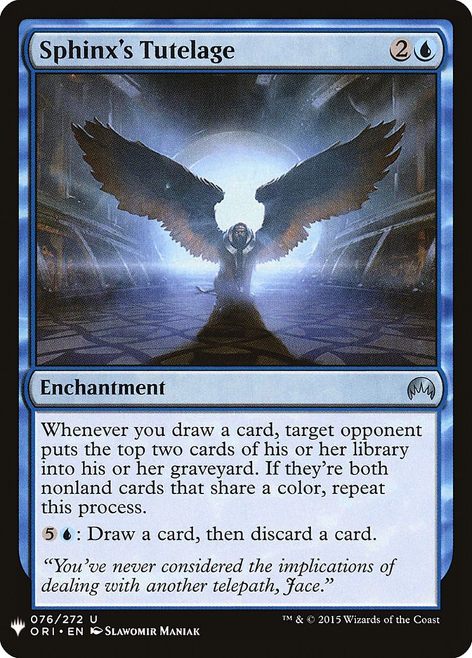 Sphinx's Tutelage [Mystery Booster] | Jomio and Rueliete's Cards and Comics