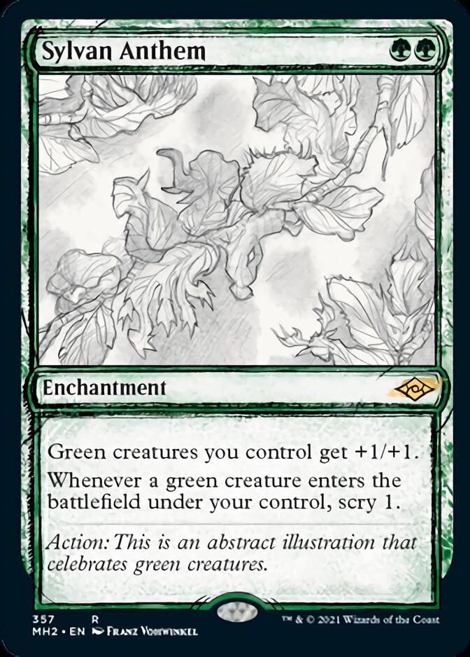 Sylvan Anthem (Sketch) [Modern Horizons 2] | Jomio and Rueliete's Cards and Comics