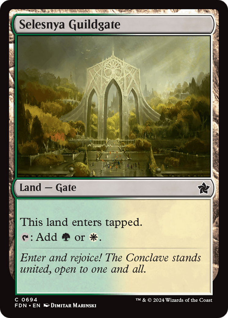 Selesnya Guildgate [Foundations] | Jomio and Rueliete's Cards and Comics