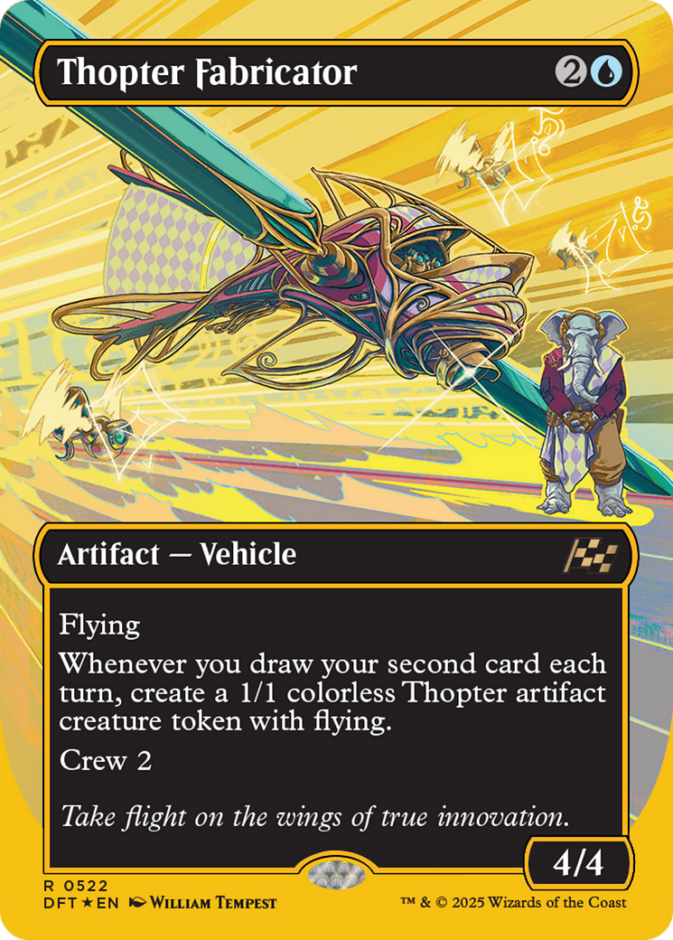 Thopter Fabricator (Borderless) (First-Place Foil) [Aetherdrift] | Jomio and Rueliete's Cards and Comics