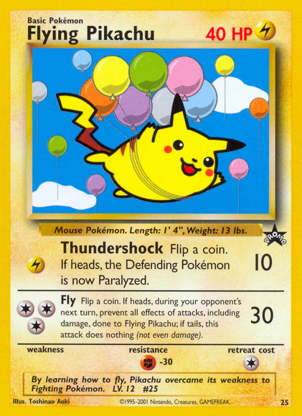Flying Pikachu (25) [Wizards of the Coast: Black Star Promos] | Jomio and Rueliete's Cards and Comics