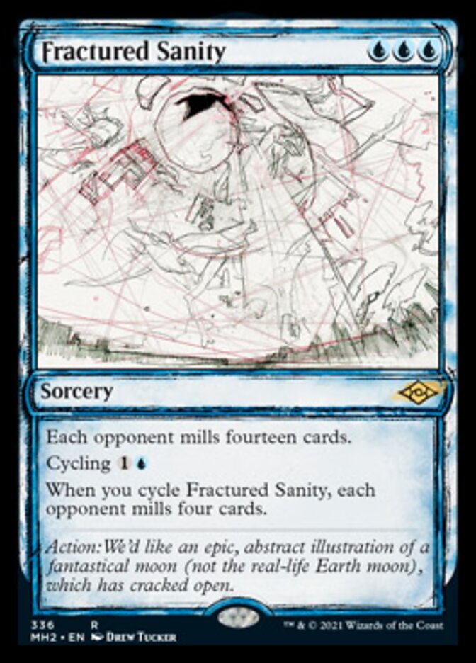 Fractured Sanity (Sketch) [Modern Horizons 2] | Jomio and Rueliete's Cards and Comics