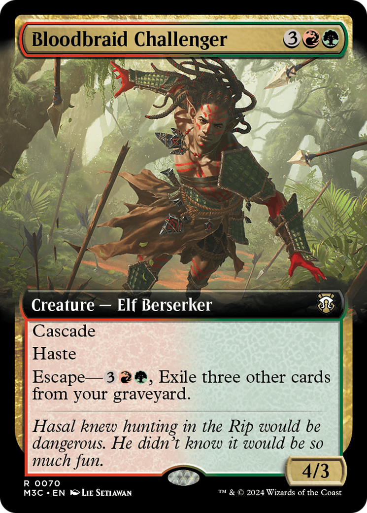 Bloodbraid Challenger (Extended Art) [Modern Horizons 3 Commander] | Jomio and Rueliete's Cards and Comics