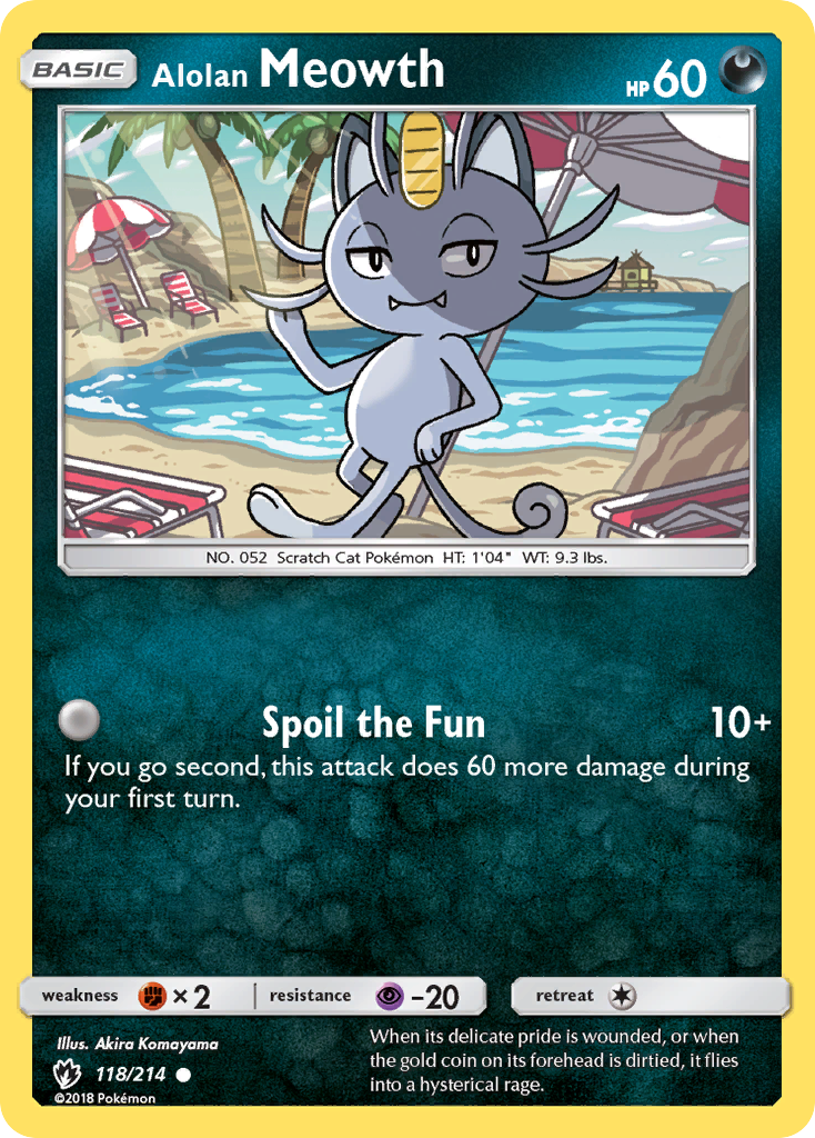 Alolan Meowth (118/214) [Sun & Moon: Lost Thunder] | Jomio and Rueliete's Cards and Comics