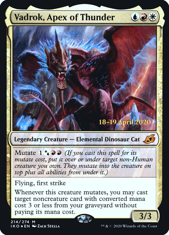 Vadrok, Apex of Thunder [Ikoria: Lair of Behemoths Prerelease Promos] | Jomio and Rueliete's Cards and Comics