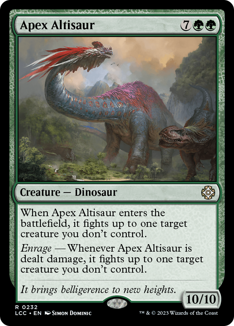 Apex Altisaur [The Lost Caverns of Ixalan Commander] | Jomio and Rueliete's Cards and Comics