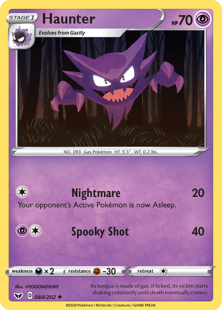 Haunter (084/202) [Sword & Shield: Base Set] | Jomio and Rueliete's Cards and Comics