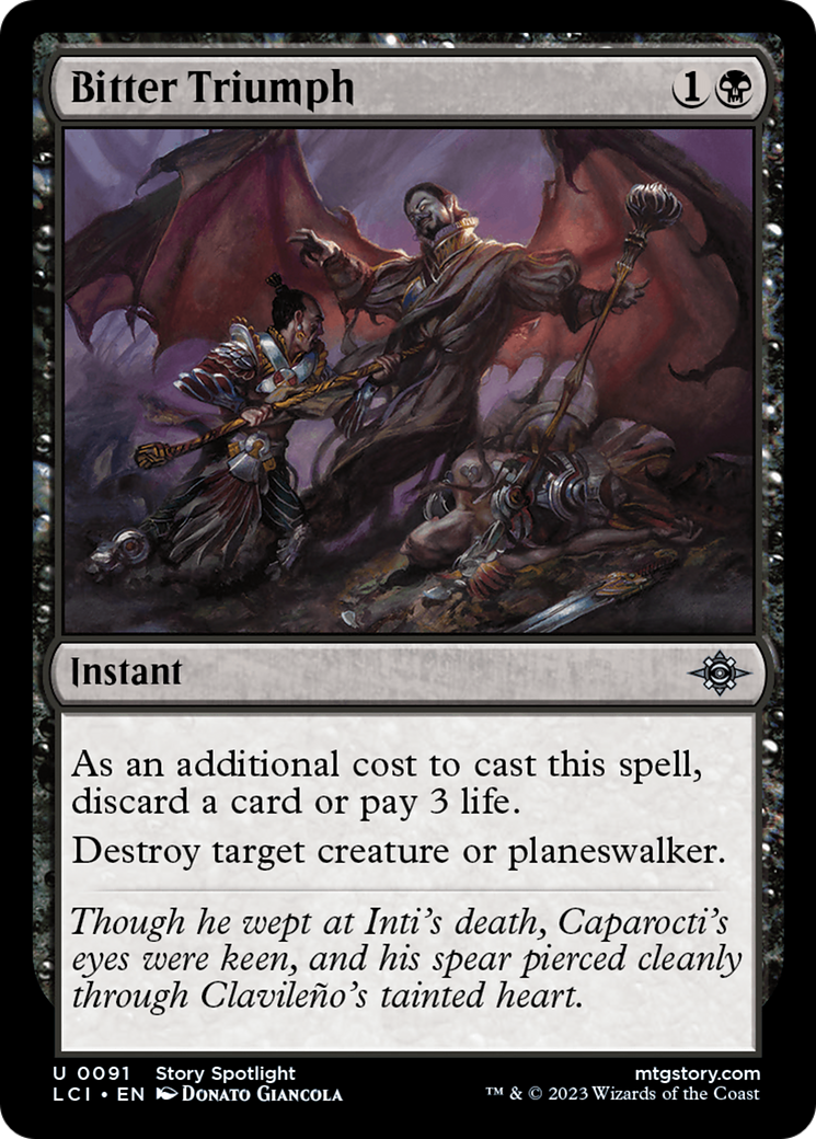Bitter Triumph [The Lost Caverns of Ixalan] | Jomio and Rueliete's Cards and Comics