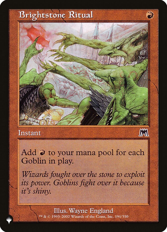 Brightstone Ritual [The List] | Jomio and Rueliete's Cards and Comics